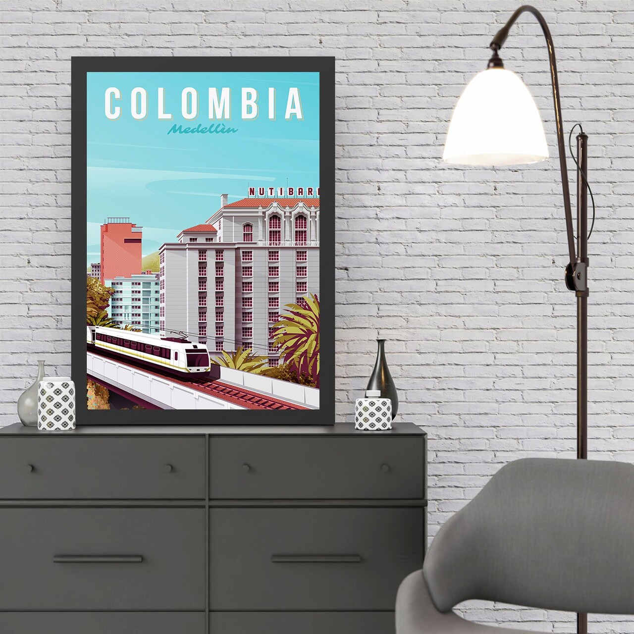 Tablou decorativ, Colombia (40 x 55), Polistiren, Multicolor - imagine 3
